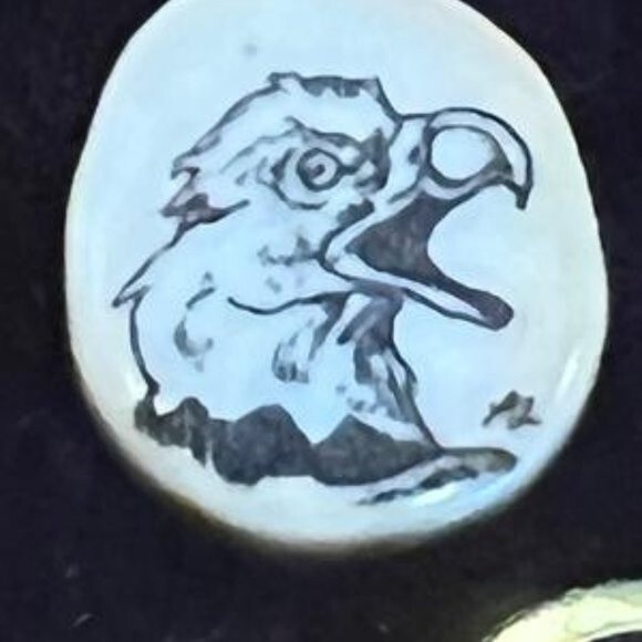 Faux Scrimshaw Tie Tack - Picture 3 of 5